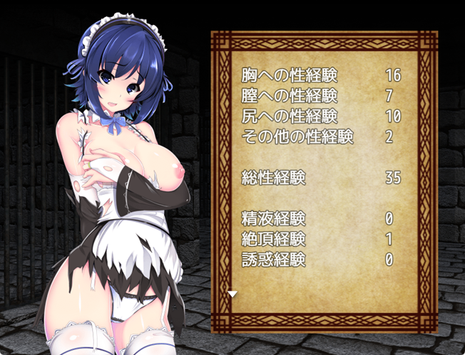 操魔の器のエロステータス画面